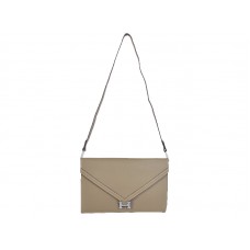 Hermes Pilot Envelope Clutch šedá se stříbrným hardwarem