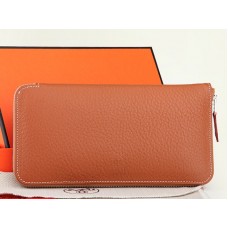 Hermes Zip Peněženka Originální Kožená Camel
