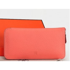 Hermes Zip Peněženka Originální Kožená Růžová