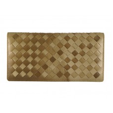 Bronzová kontinentální peněženka Bottega Veneta Intrecciato Nappa