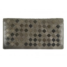 Kontinentální peněženka Bottega Veneta Intrecciato Nappa šedá