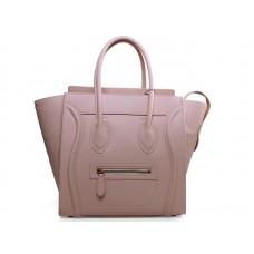 Celine Luggage Medium Tote z telecí kůže růžové barvy