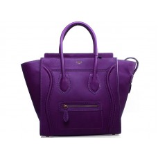Celine Luggage Medium Tote z telecí kůže fialové barvy