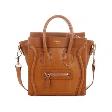 Celine Luggage Mini Tote z telecí kůže velbloudí barvy
