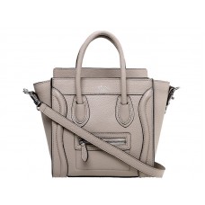 Celine Luggage Mini Tote z telecí kůže světle khaki