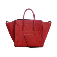 Celinová Luggage Phantom čtvercová taška Tote Cherry s černým lemováním