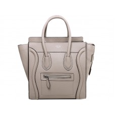Malá kabelka Celine Luggage Tote z telecí kůže světle khaki