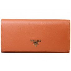 Kožená peněženka Prada Saffiano Orange