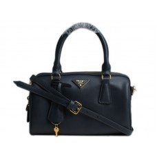Prada Saffiano telecí kůže střední velikost taška tmavě modrá