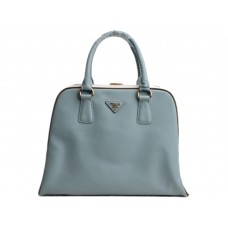 Prada Saffiano kabelka s rámem s horním uchem modrá
