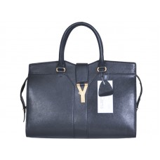 Velká kožená taška Yves Saint Laurent Cabas Chyc, černá
