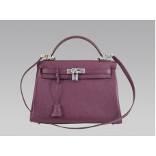 Hermes Kelly 32cm Togo kožená kabelka Clemence Raisin
