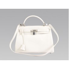 Hermes Kelly 32cm Togo kůže Clemence bílá