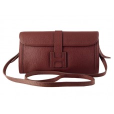 Hermes Flap Clutch fialovočervená
