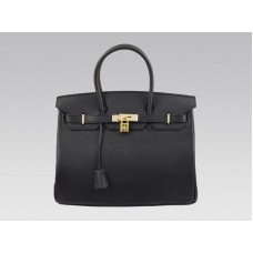 Hermes Birkin 35cm Clemence černá se zlatým kováním