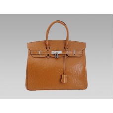 Hermes Birkin 35 cm pštrosí zlato