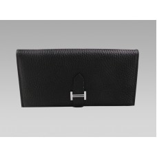 Hermes Bearn Japonaise Bi-Fold peněženka černá