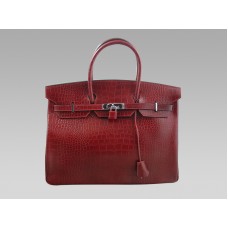 Hermes Birkin 40cm krokodýlí červená