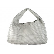Bottega Veneta Ebony Intrecciato Nappa Belly Veneta bílá