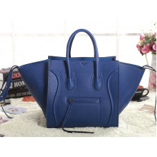 Celine Luggage Phantom Square Tote Bag z kůže královská modrá