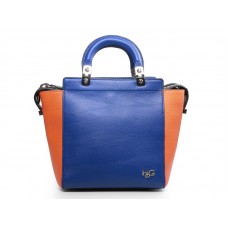 Givenchy kožená kabelka HDG Convertible Tote modrá a oranžová