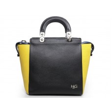 Givenchy kožená kabelka HDG Convertible Tote černá žlutá