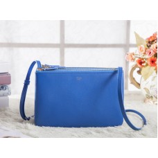 Celine Mini Trio Crossbody kabelka přes rameno světle modrá