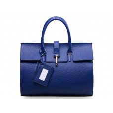 Kožená kabelka Balenciaga City Bag, velká, modrá