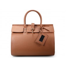 Kožená kabelka Balenciaga City Bag, velká, hnědá