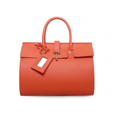 Kožená kabelka Balenciaga City Bag velká oranžová