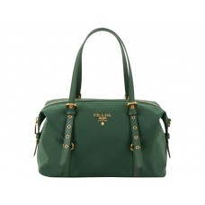 Taška přes rameno Prada Tessuto Bauletto Satchel zelená