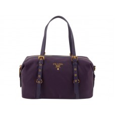 Taška přes rameno Prada Tessuto Bauletto Satchel Fialová