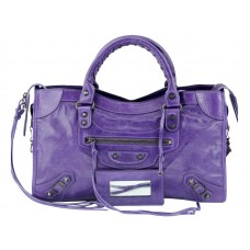 Balenciaga Medium Classic City Bag Fialová
