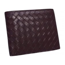 Bottega Veneta Bi-Fold Peněženka In Intrecciato Vn Burgundsko