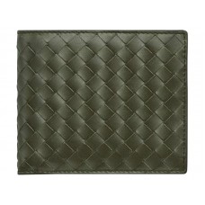 Bottega Veneta Bi-Fold Peněženka V Pacific Intrecciato Vn Green