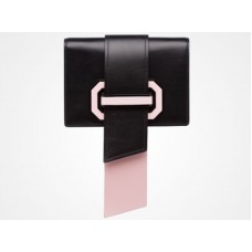 Prada Plex Ribbon Crossbody kabelka černá růžová