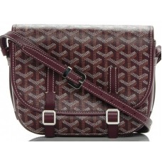 Bordová kabelka přes rameno Goyard Chevron Belvedere PM