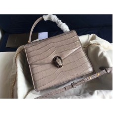 Bvlgari klopový kryt Serpenti Forever 20cm Croco Grey