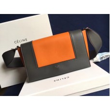 Celine Střední Taška přes rameno Calskin Oranžová A Černá