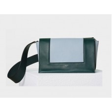 Celine Střední Taška přes rameno Calskin Mineral And Dark Green