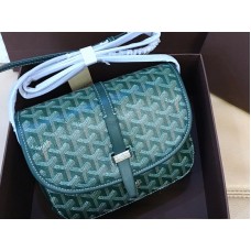 Goyard Goyardine Chevron Messenger Bag zelená