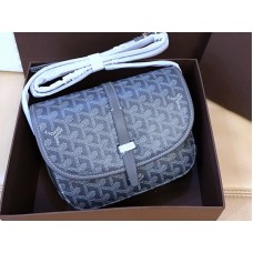 Goyard Goyardine Chevron Messenger Bag šedá