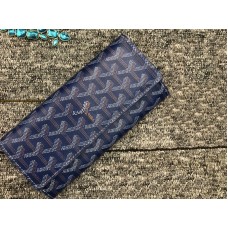 Dlouhá peněženka Goyard Varenne Chevron modrá