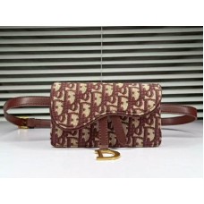 Dior Oblique Saddle Clutch vínová d56162