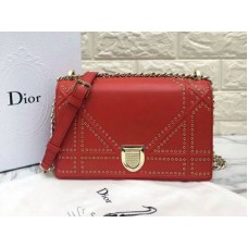 Kabelka Dior Diorama z telecí kůže červená d0422-13