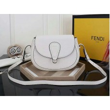 Kožená taška přes rameno Fendi, bílá