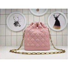 Kabelka Dior Miss Dior z jehněčí kůže růžová