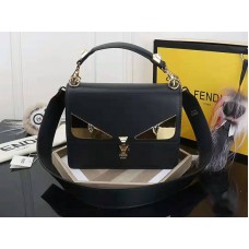 Fendi Kan I Černá kožená taška Černá f5533