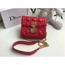 Dior Dioraddict Mini Taška z jehněčí kůže červená