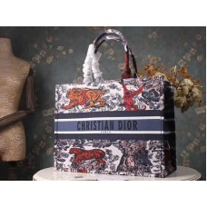 Taška Dior Book Tote Toile De Jouy Blue